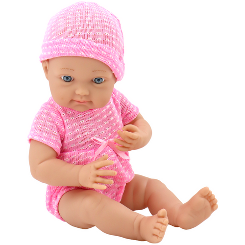 Lutka beba - Ružičasta odjeća, šešir, duda varalica i dekica slika 2