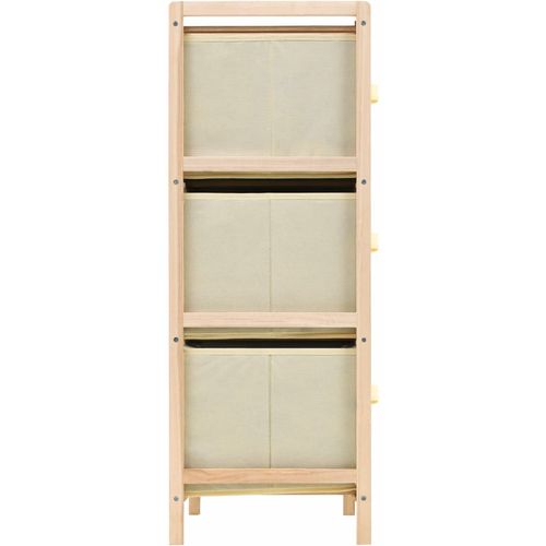 246439 Storage Rack with 6 Fabric Baskets Cedar Wood Beige slika 19