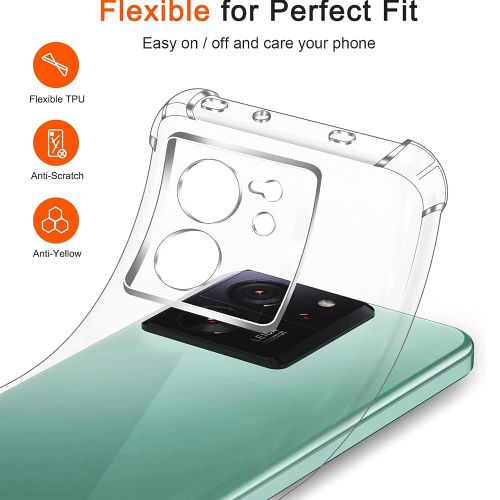 Techsuit Shockproof Clear Silicone prozirna maskica otporna na udarce za Xiaomi 13T / 13T Pro slika 5