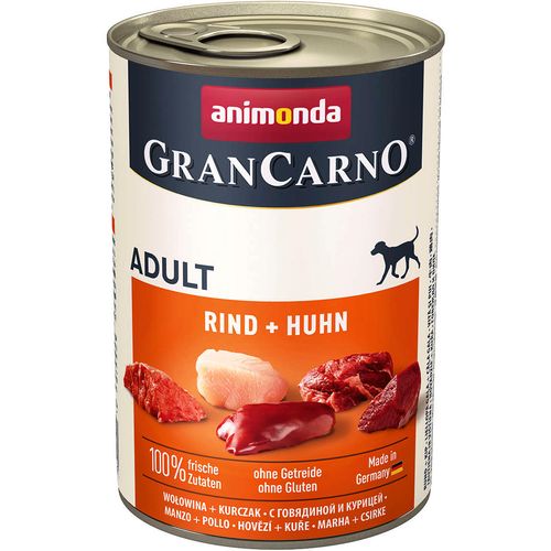 animonda GranCarno Adult govedina i piletina, mokra hrana za odrasle pse 400g slika 1