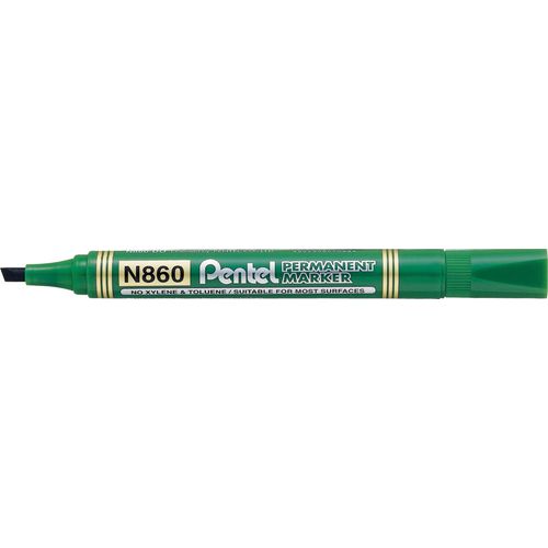Marker permanentni PENTEL N860-D zeleni kosi vrh, pakiranje 12/1 slika 1