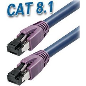 Transmedia Cat 8.1 SFTP Kabel 1m, dark blue