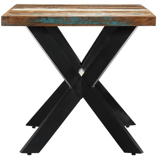 Blagovaonski stol od masivnog obnovljenog drva 160 x 80 x 75 cm slika 26
