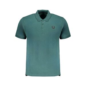 GIAN MARCO VENTURI GREEN MEN'S SHORT SLEEVED POLO SHIRT