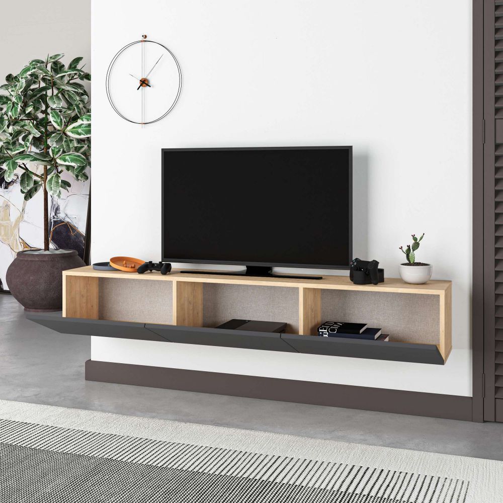 TV Stalak Francy 180 - Saphirni Hrast i Antracit slika 2