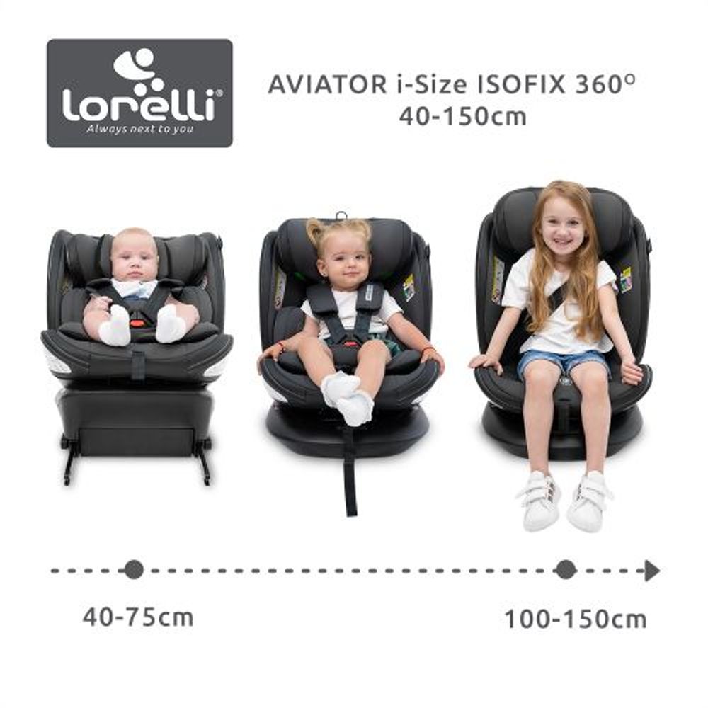 Lorelli Autosjedalica Aviator i-Size 40-150 cm Isofix, Beige slika 9