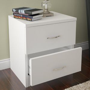 Sine - White White Nightstand