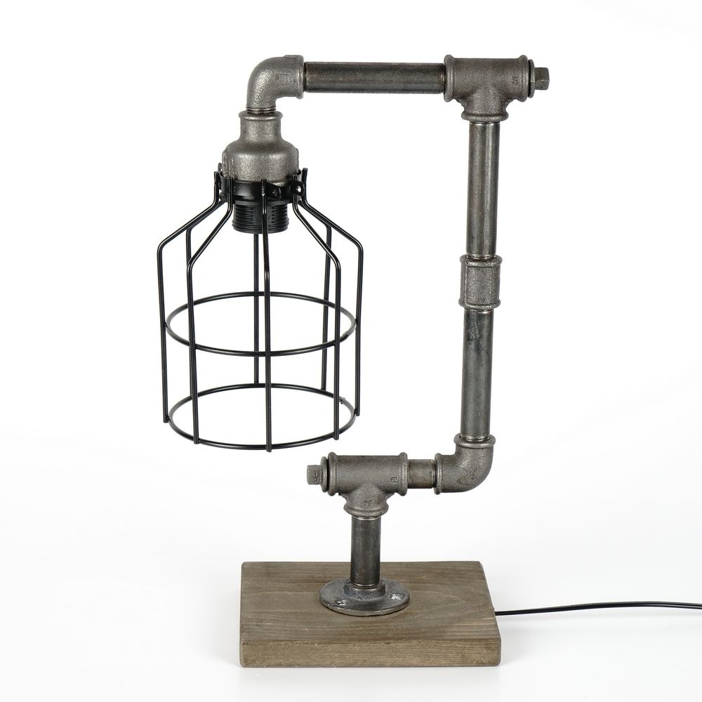 Pp113 Crna i Srebrna Stolna Lampa slika 3