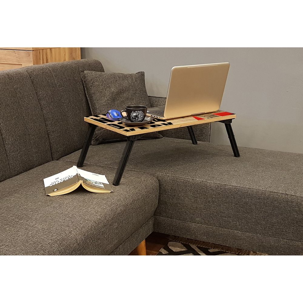 Gusto 766 - Crni Sto za Laptop od Atlantske Borovine slika 1