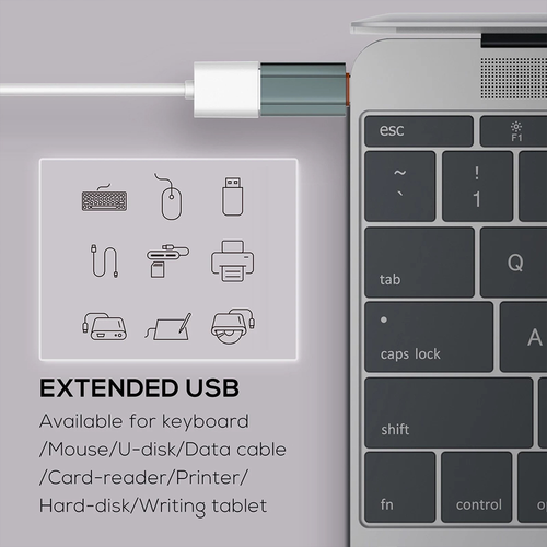 Adapter LDNIO LC140 USB na Type C sivi slika 5