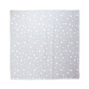 LORELLI tetra pelena muslin 80/80 Cm Grey With Stars