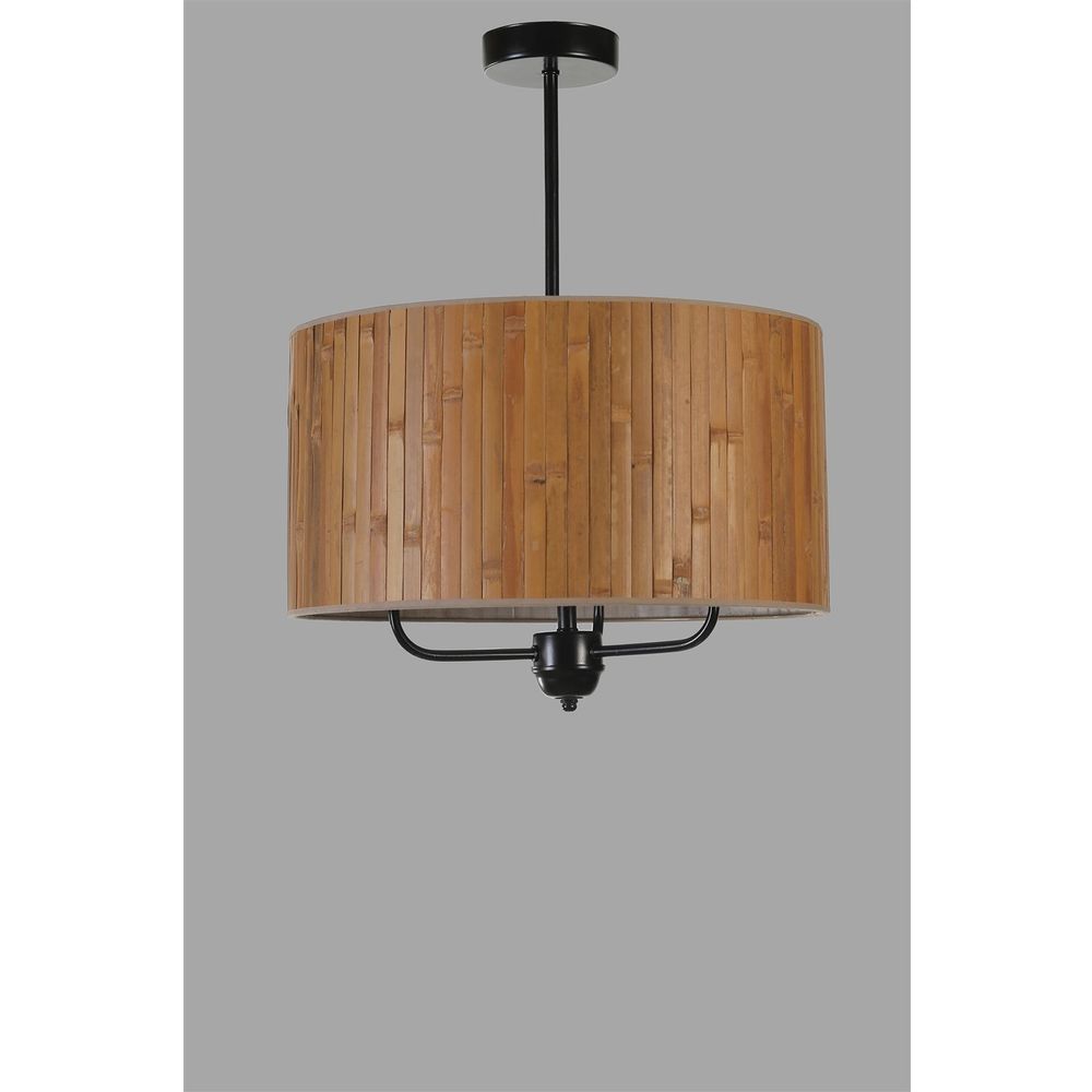 Bambu 01 Abajurlu 3 Lü Sarkıt Avize - Orah/Black slika 4