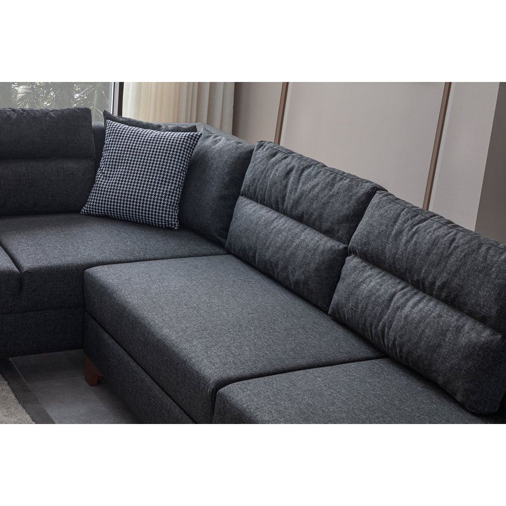 Ugaona Sofa Tloft lijevi - boja: antracit slika 5