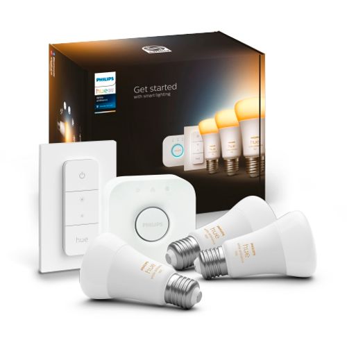 Pametna LED žarulja PHILIPS Hue Starter kit (3 žarulje E27, A60, 8W + dimmer + bridge) slika 2