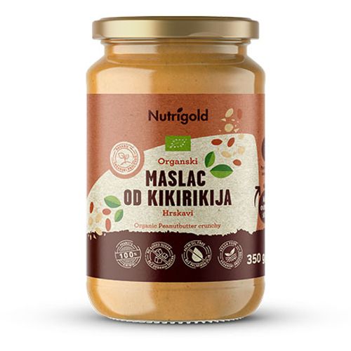 Nutrigold Kikiriki maslac Crunchy/Hrskavi - Organski 350g  slika 1