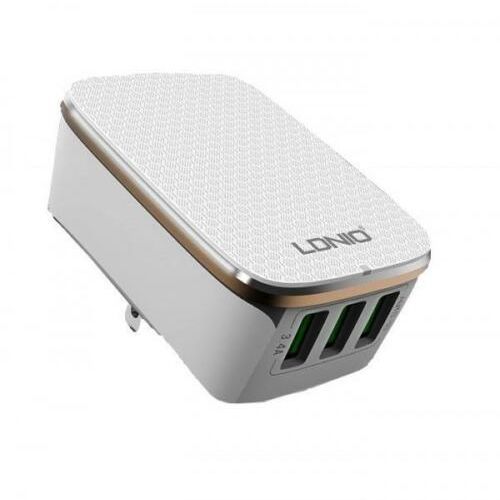 LDNIO USB Punjač s 3 Porta 5V/3.4A/17W A3304, Bijeli slika 2