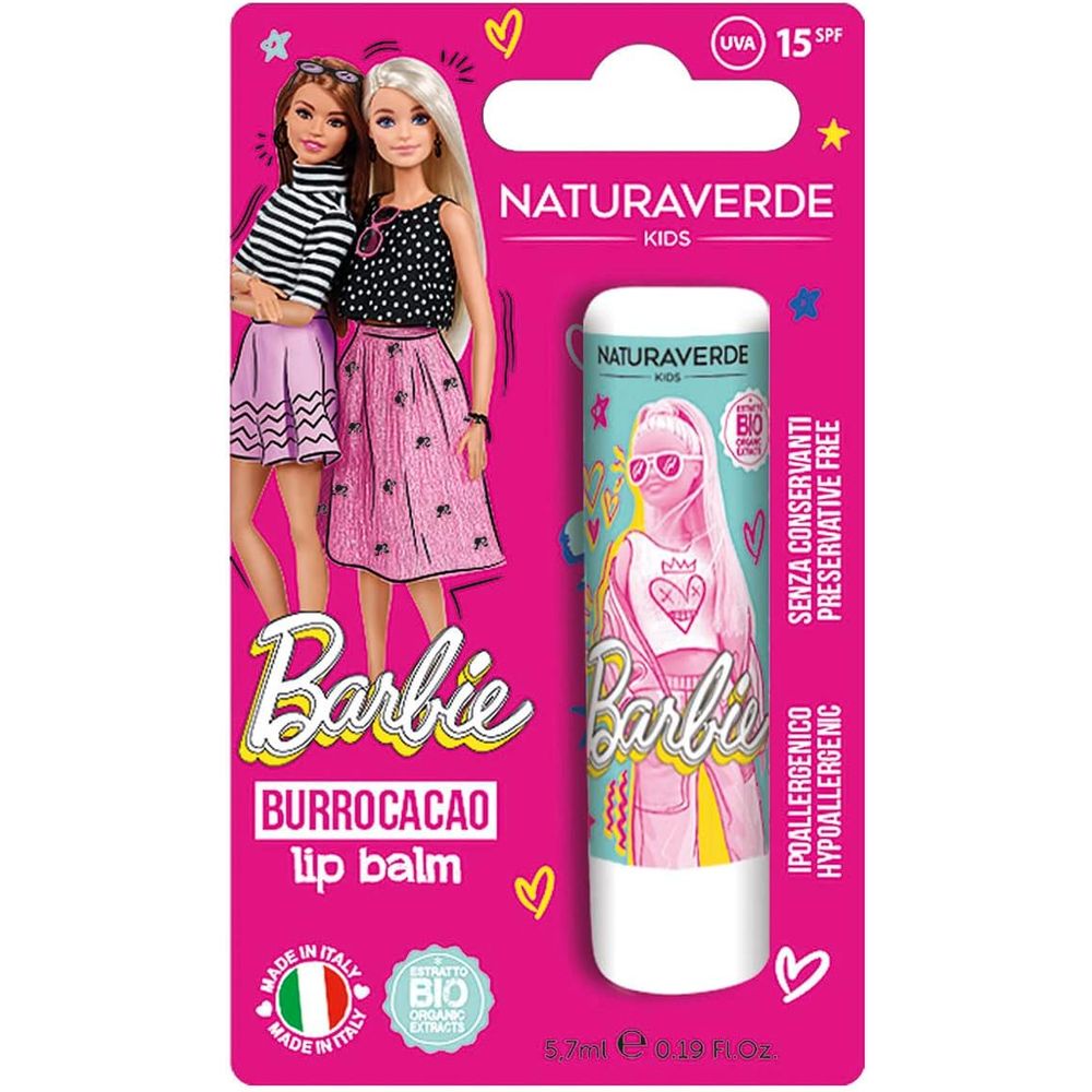 Naturaverde Kids Barbie Balzam za usne jagoda 5,7ml  slika 1