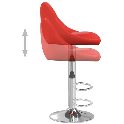 Barski stolci od umjetne kože 2 kom crveni slika 8