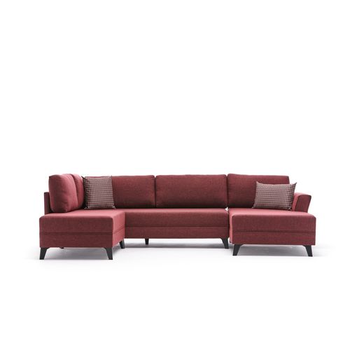 Atelier Del Sofa Kutna garnitura na razvlačenje, Bordo crvena, Eris - Claret Red slika 7