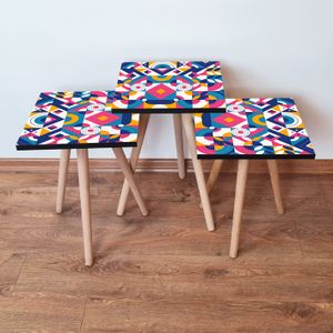 Nesting Table 3Shp215 - Višenamjenski Set Stolova (3 Komada)