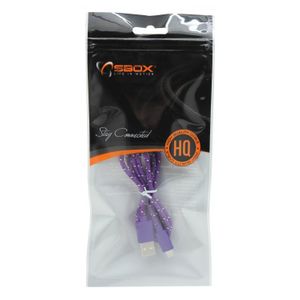 KABEL SBOX USB->MICRO USB 1M Purple