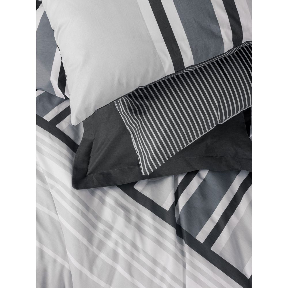 Ranforce double quilt cover set Nobby, colour: anthracite slika 2