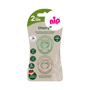 nip® Duda varalica Cherry 6m+ (veličina 2) - Latex, 2kom Zelena/Bež