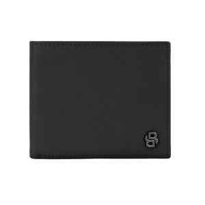 Hugo Boss novčanik Double B Saffiano HLM526A, crni