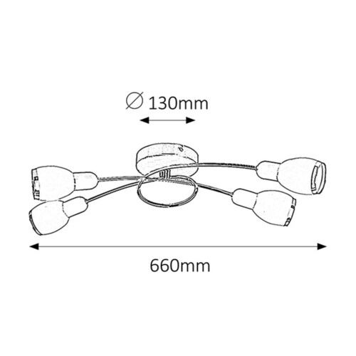 Rabalux Elite spot E14 4x40W hrom Spot rasveta 6063 slika 2