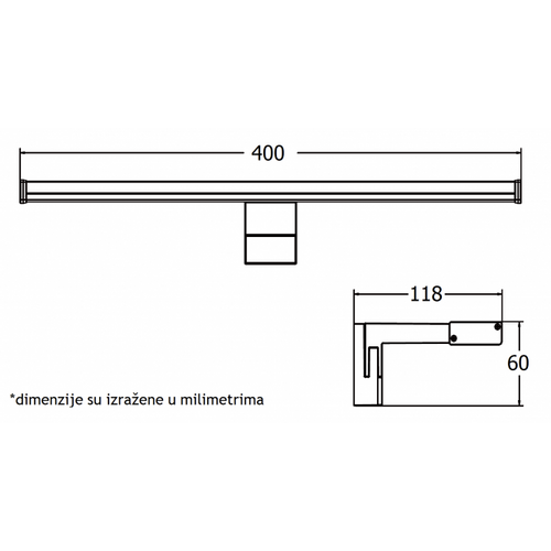 Ceramica lux Lampa led kocka 40 cm - black 300054 slika 6