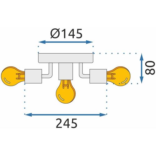 TOOLIGHT Stropna svjetiljka Reflektor Metal Bijela APP706-5c slika 11