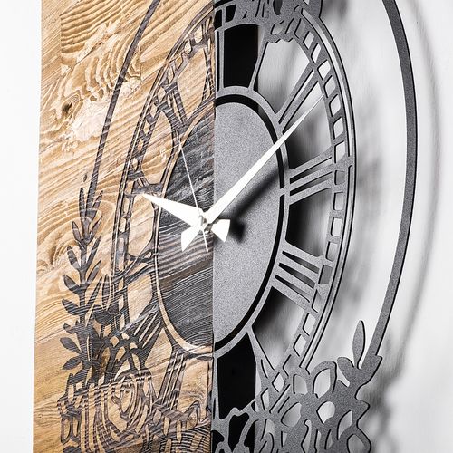 Wallity Ukrasni drveni zidni sat, Wooden Clock 14 slika 4