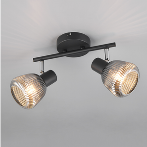 Trio Lightning stropna svjetiljka TARIFA 2, 2 spot, crna mat