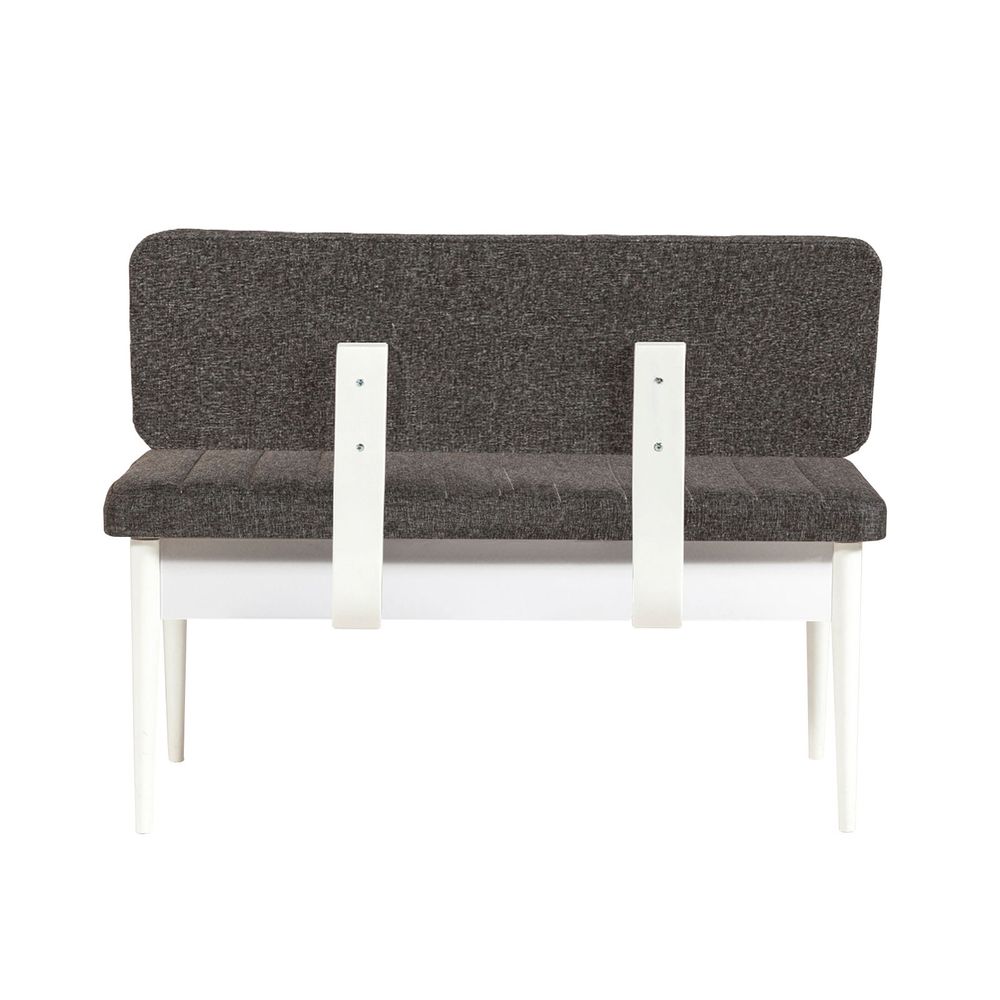 Vina White Anthracite Set Ekstenzibilnog Trpezarijskog Stola i Stolica (5 Komada) slika 10