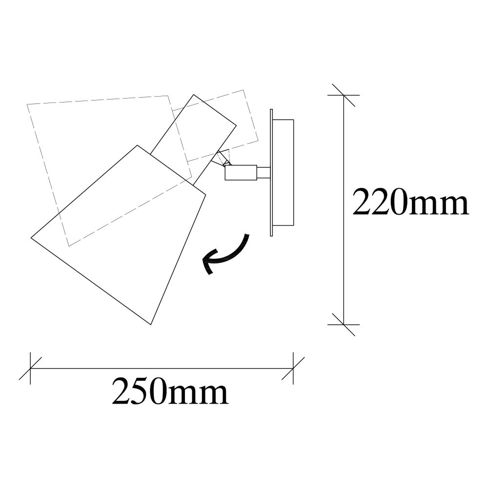 Kem - 6347 Crna Nickel Zidna Lampa slika 3