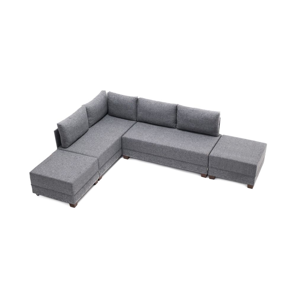Ugaona Sofa na Razvlačenje Fly Corner - Siva slika 11