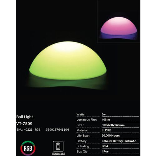 LED bežična punjiva rasvjeta — BALL slika 3