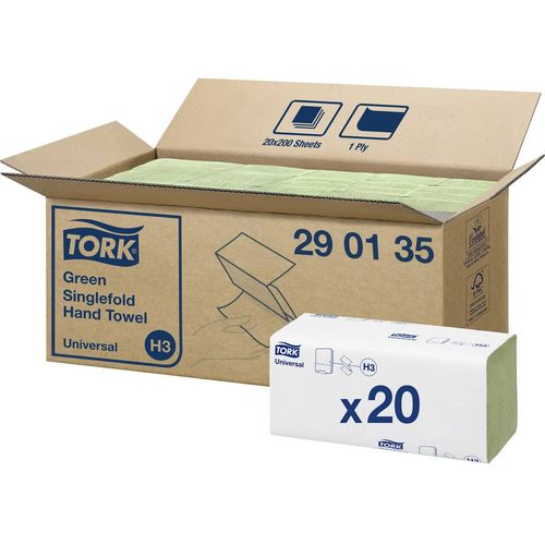 TORK 290135 Zickzack Universal papirnati ručnici (D x Š) 23 cm x 24.8 cm zelena 20 x 200 listova/pakiranje  4000 St. slika 1