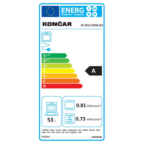 Končar štednjak SV 5013 GPNF.ID2 slika 2