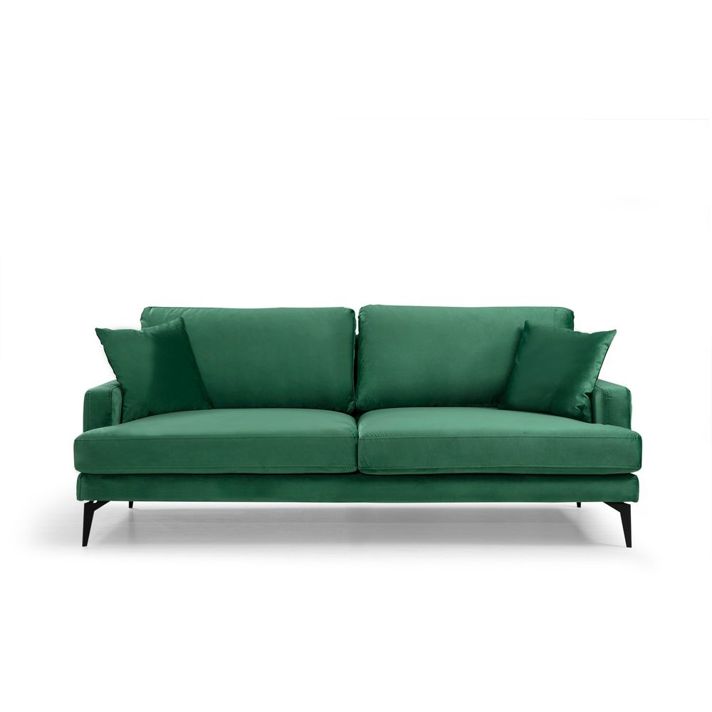 Zeleni Sofa za Tri Osobe Papira slika 3