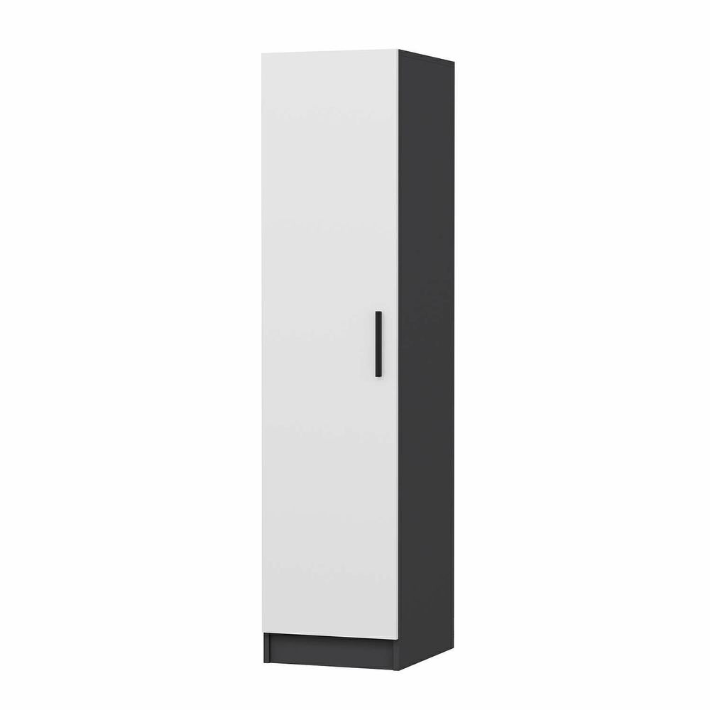 Minar Kale - 8703 Bijela i Antracit Ormar slika 3