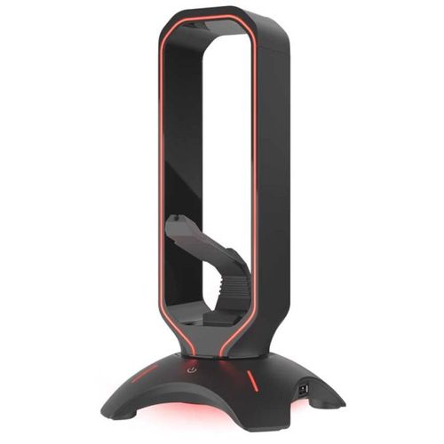 Natec NBU-1602 GENESIS VANAD 500, Gaming Headphone Holder & Mouse Bungee, RGB LED, USB, Black, Cable 1,5 m slika 1