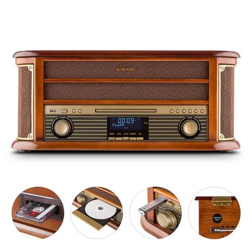 Auna Belle Epoque 1908 DAB, retro stereo sustav, gramofon, DAB+ slika 8