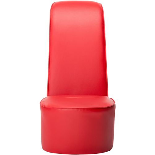 Stolica u obliku visoke pete od umjetne kože crvena slika 9