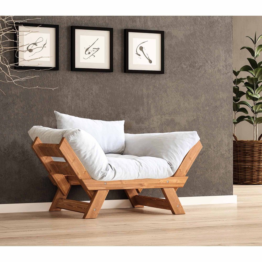Jednosjed sofa za vrt, CPT8151-140, boje: teak bijela slika 1