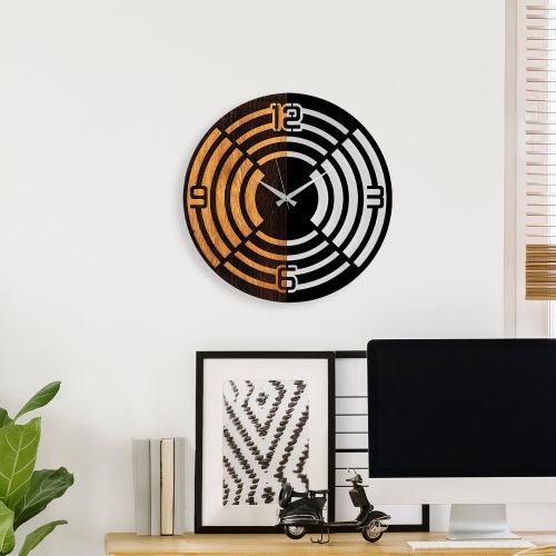 Wallity Ukrasni drveni zidni sat, Wooden Clock - 60 slika 2