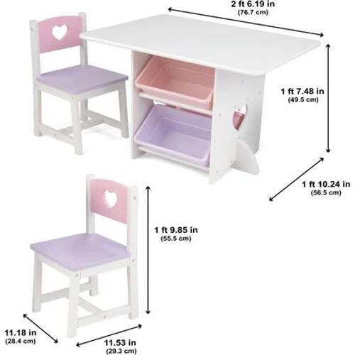 Kid Kraft Set sto i stolice - roze ljubičasti slika 9