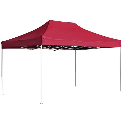 Profesionalni sklopivi šator za zabave 4,5 x 3 m crvena boja vina slika 17