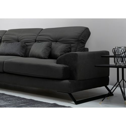 Ugaona Sofa Frido Corner Left (Chl+3R) u Antracit Boji slika 6