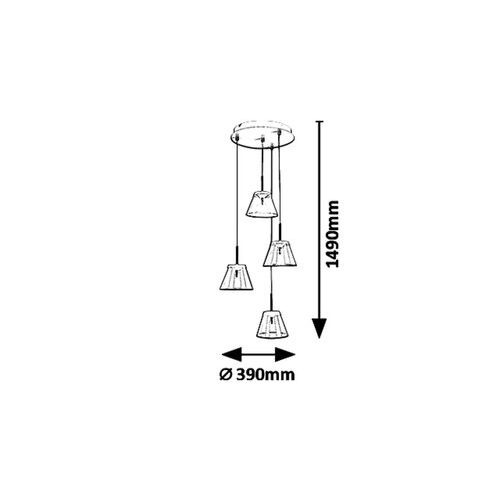 Rabalux Aviana, visilica, LED 24W, bela/bronze slika 3